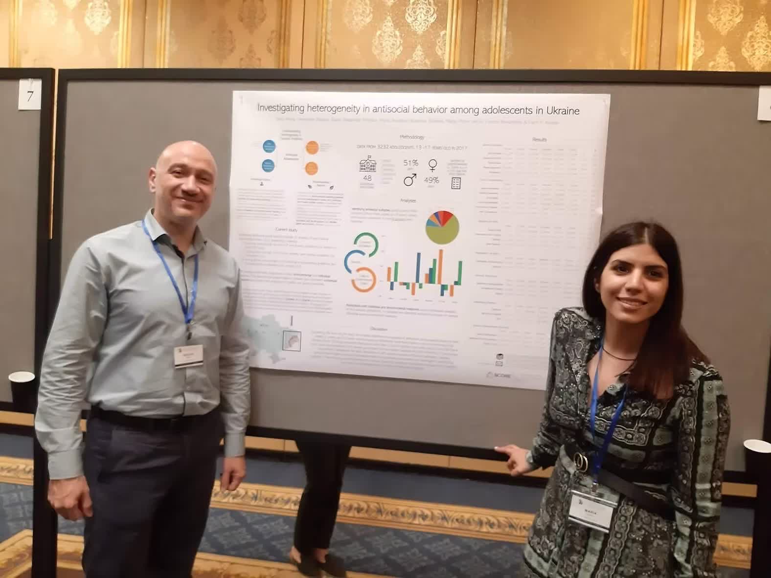 Poster presentation on heterogeneity in antisocial behaviour among adolescents in Ukraine.