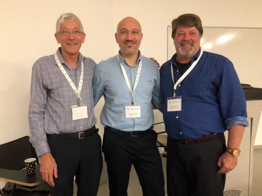 Prof. Kostas A. Fanti with colleagues at the Hebrew University.